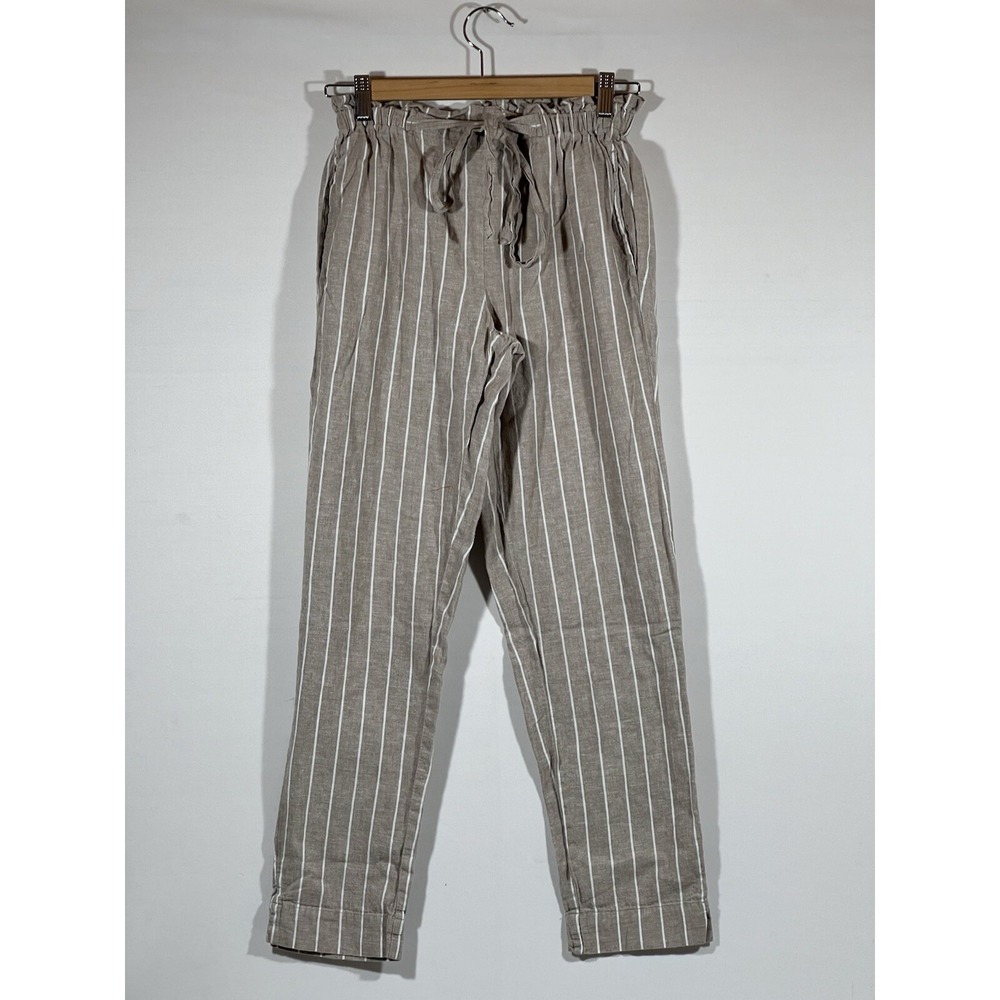Beach Lunch Lounge Linen Blend Pants Womens XS Coastal Boho Pull On‎ Relaxed